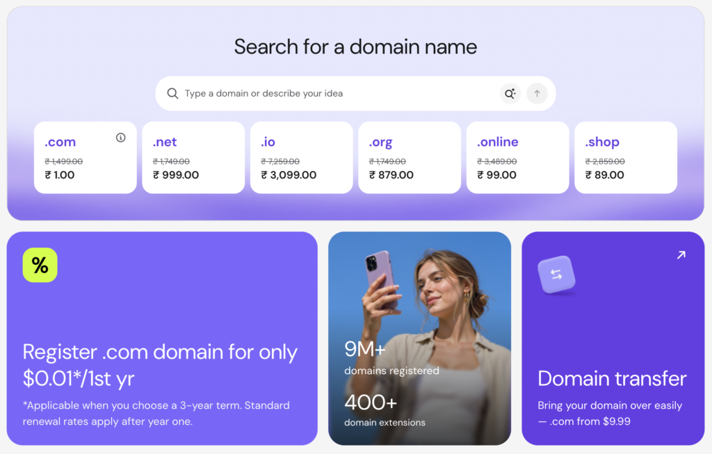 WordPress domain and hosting setup