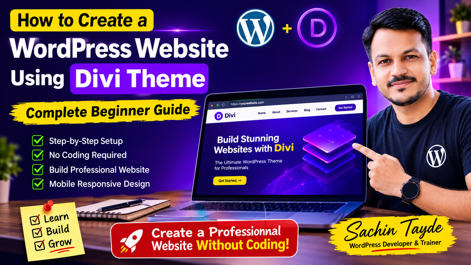 How to create a WordPress website using Divi Theme